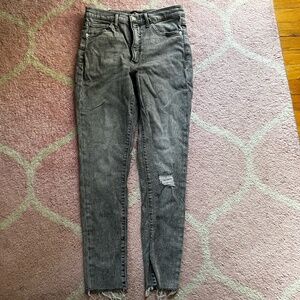 Express Women's High Waisted Stretchy Black Skinny Jeans - Size 6